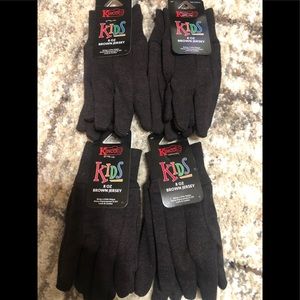 Kids Kinco Brown Jersey Gloves size Medium